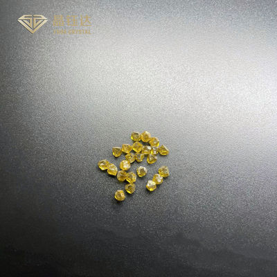 Κίτρινα άκοπα συνθετικά διαμάντια ενιαίου κρυστάλλου HPHT για τα τέμνοντα εργαλεία